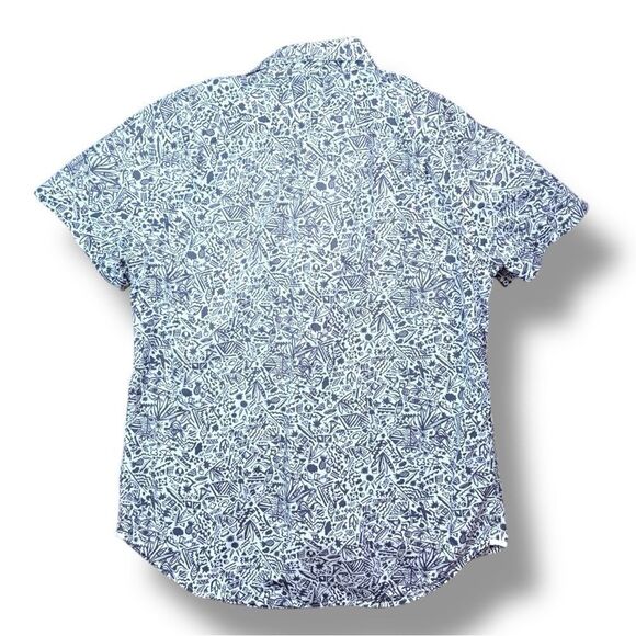 GAP Men’s White Tropical Print Button Down Live-In Casual Shirt Sz L - Picture 6 of 11